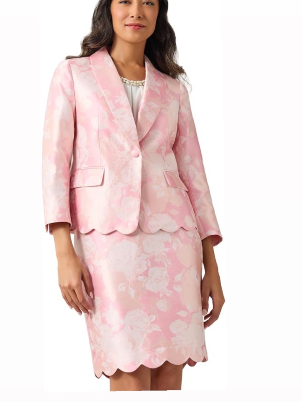 2 pieces  Kasper Petite 4 Pink Floral Skirt Suit Set NWT | Fits Regular Small